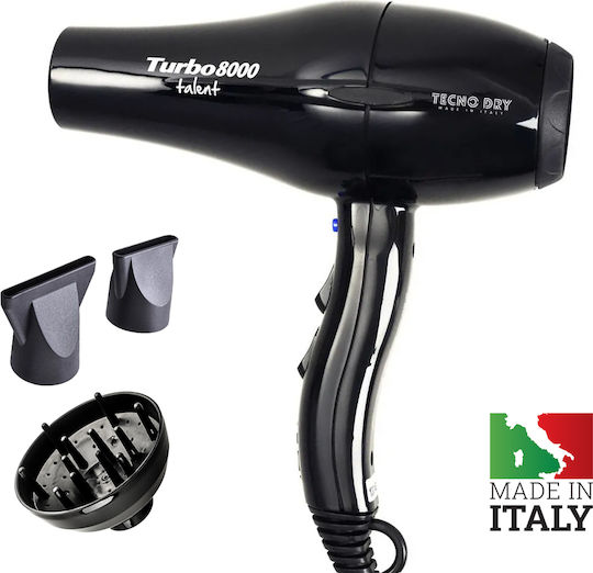 Tecno Dry Made in Italy Turbo 8000 Talent Nero 2000watt