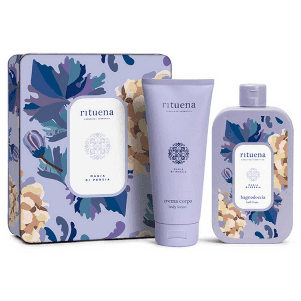 Rituena Magia di Persia Gift Set in Scatola di Latta (Bagno Doccia 400ml + Crema Corpo 200ml)