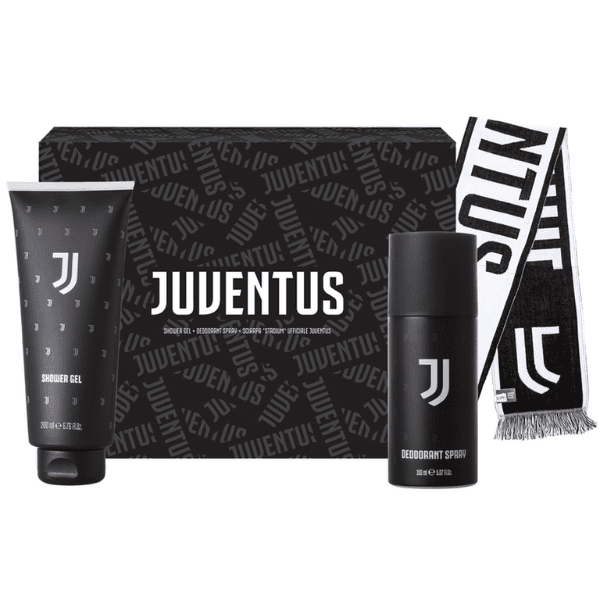Juventus Deodorant Spray 150ml & Shower Gel 200ml + Sciarpa "Stadium" Ufficiale