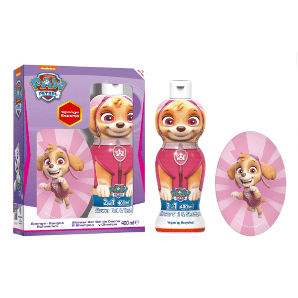 Paw Patrol Skye Set Shower Gel 2in1 400ml 1D + Spugna