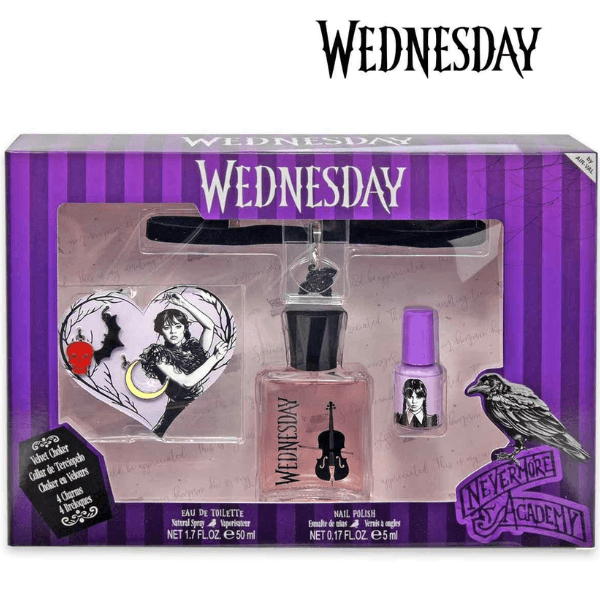 Wednesday Mercoledì Set Edt 50ml + Collana Girocollo + Ciondoli + Smalto