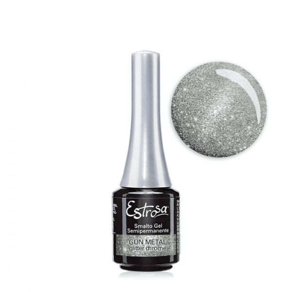 Estrosa Glitter Chrome Gun Metal 7ml