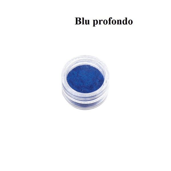 Estrosa Polvere velvet manicure blu Effetto Velluto