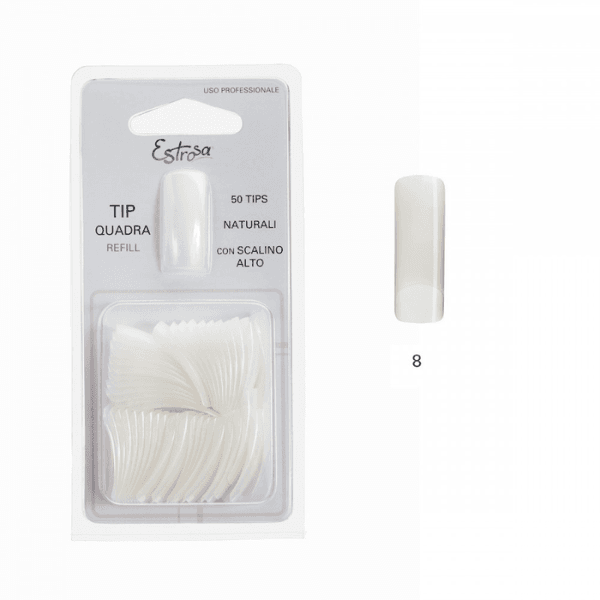 Estrosa Refill Tip Naturale Quadra 50 Pezzi N.8