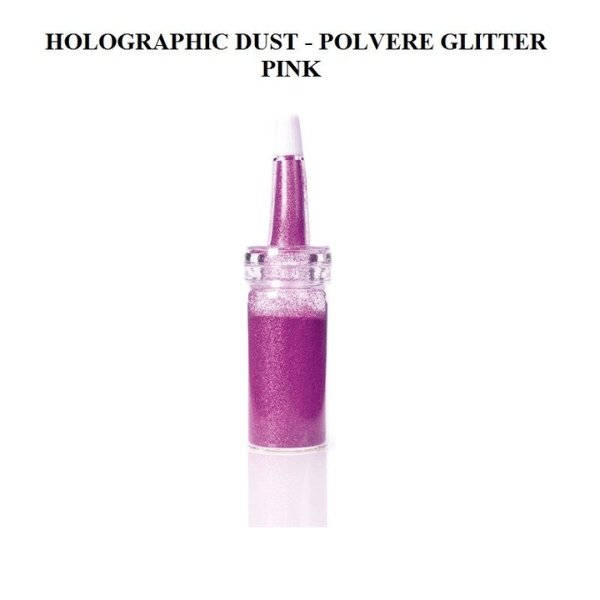 Estrosa Polvere Glitter PInk Holographic Dust