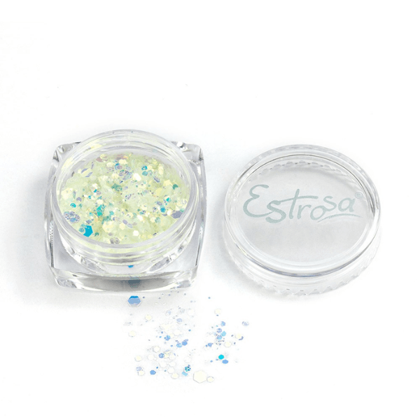 Estrosa Glow Paillettes White