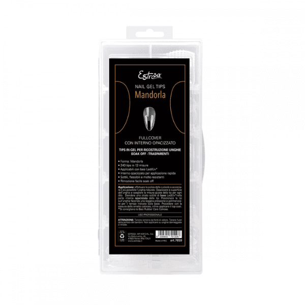 Estrosa Nail Gel Tips Mandorla Lunga 12Misure 240pz