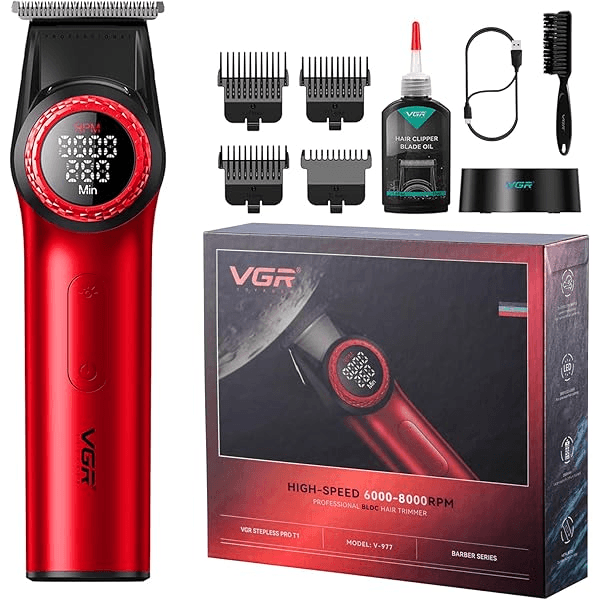 VGR Voyager V-001 Professional Hair Trimmer Red 6000-8000RPM