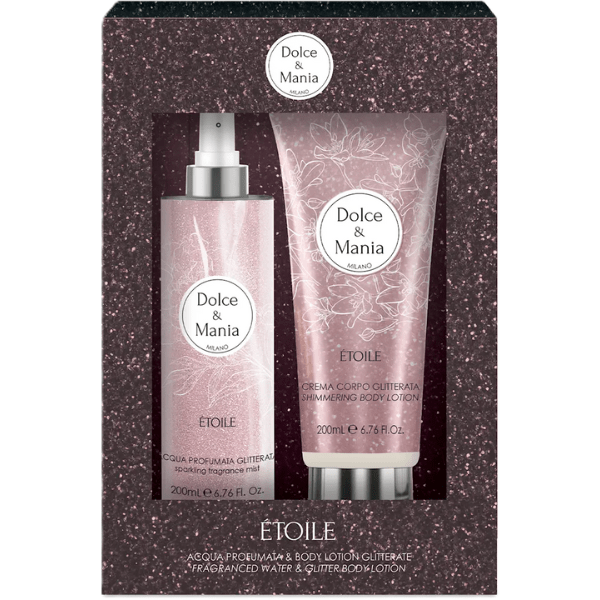 Dolce & Mania Gift Set  Acqua Profumata Glitterata 200ml + Crema Corpo Glitterata 200ml Etoile