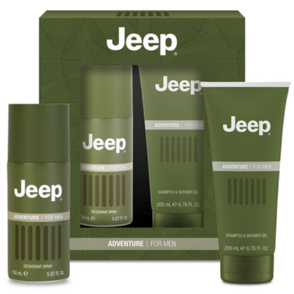 Jeep Adventure Deodorant Spray 150ml  + Shampoo & Shower Gel 200ml