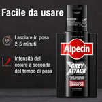 Alpecin Grey Attack Shampoo Caffeine & Colour Capelli Gradualmente Più Scuri e Forti 250ml