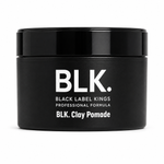 BLK. Black Label King Clay Pomade Cera Look Asciutto e Naturale Effetto Opaco 100ml