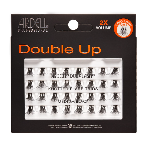 Ardell Double Up Knotted Flare Trios Medium Black