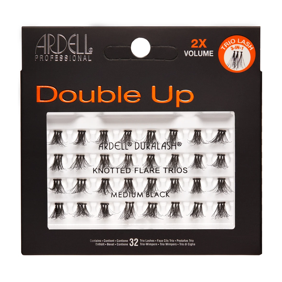 Ardell Double Up Knotted Flare Trios Medium Black